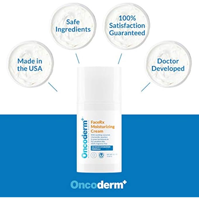 Oncoderm CHEMOTHERAPY CREAM - FACERX MOISTURIZING CHEMO CREAM. SKIN CARE FOR PEOPLE LIVING WITH CANCER. LOTION FOR CANCER PATIENTS. DESIGNED BY ONCOLOGISTS AND DERMATOLOGISTS (2.5 OUNCE) - Image 2